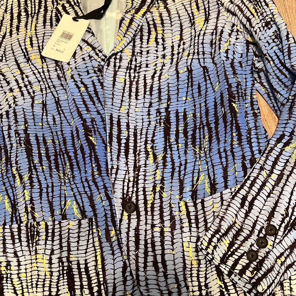 Reiss Silk Printed Blazer Jacket - Picture 12 of 13